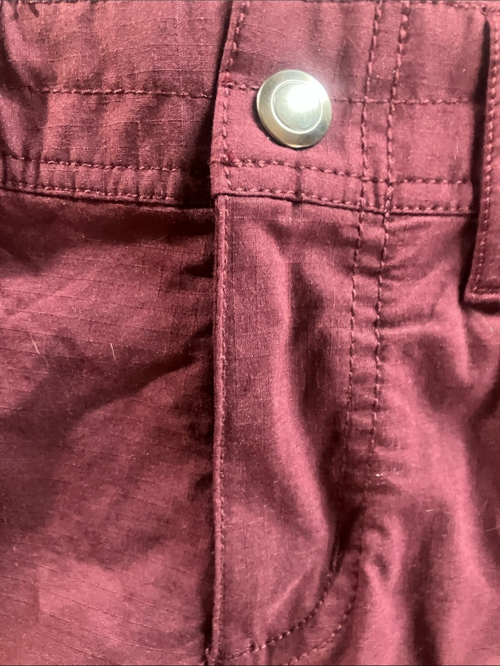 Title Nine 7" Big B Women's Plum/Burgundy Brash ripstop Hiking Shorts size 6 - Picture 6 of 12